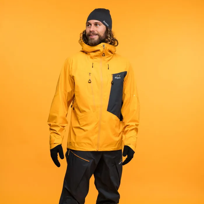 Bergans Of Norway Shell Jackets Y Mountainline Breathe 3l Shell Jacket Mango Yellow 8211 Men
