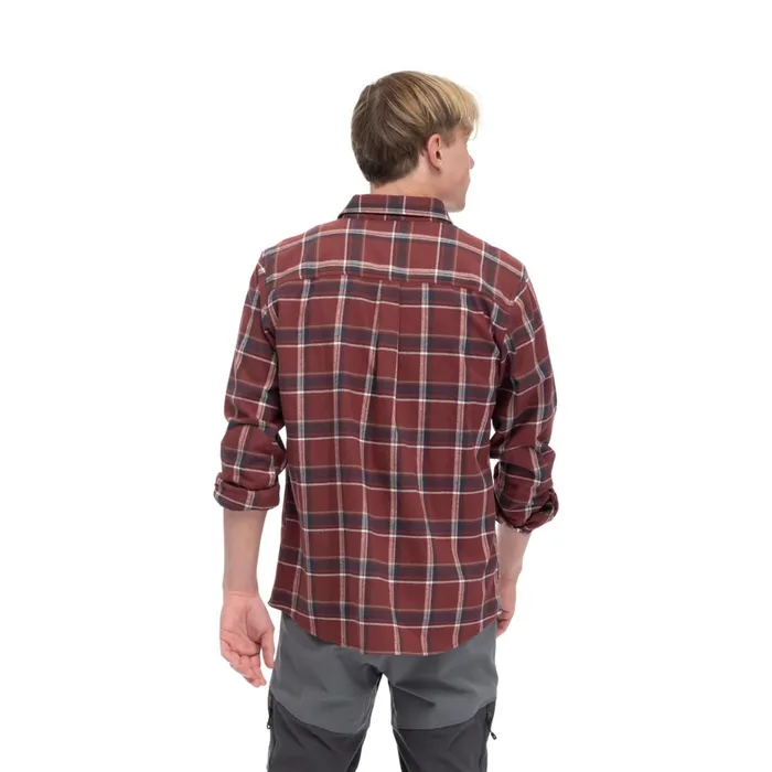 Bergans Of Norway Shirts Tovdal Shirt Amarone Red Dark Shadow Grey Check 8211 Men