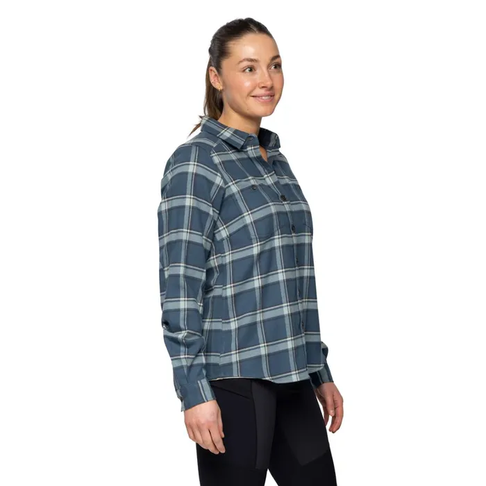 Bergans Of Norway Shirts Tovdal W Shirt Orion Blue Misty Forest Check 8211 Women