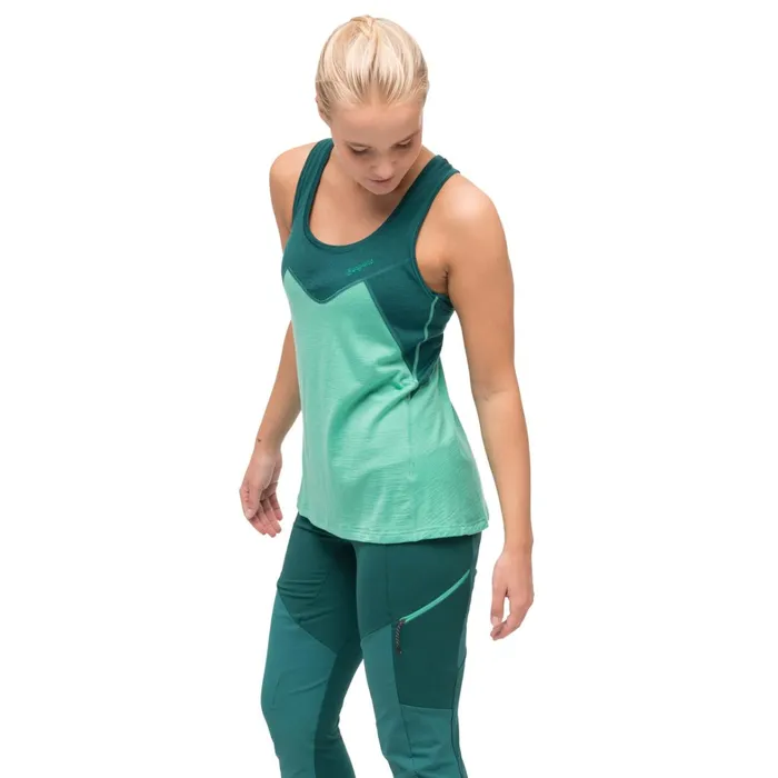 Bergans Of Norway Singlets Tind Wool Top Light Malachite Green Malachite Green 8211 Women