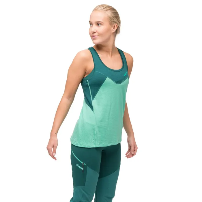Bergans Of Norway Singlets Tind Wool Top Light Malachite Green Malachite Green 8211 Women