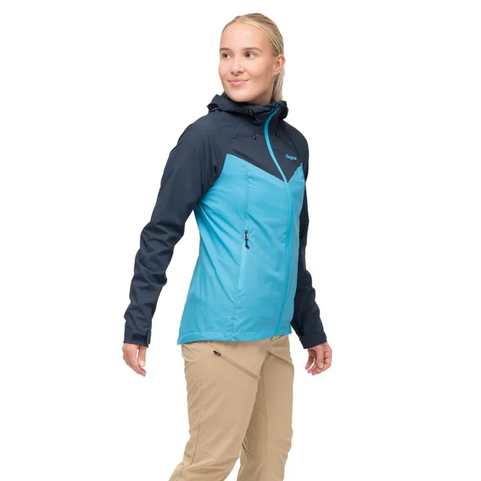Bergans Of Norway Softshell Jackets Rabot Windbreaker Jacket Aqua Lagoon Navy Blue 8211 Women