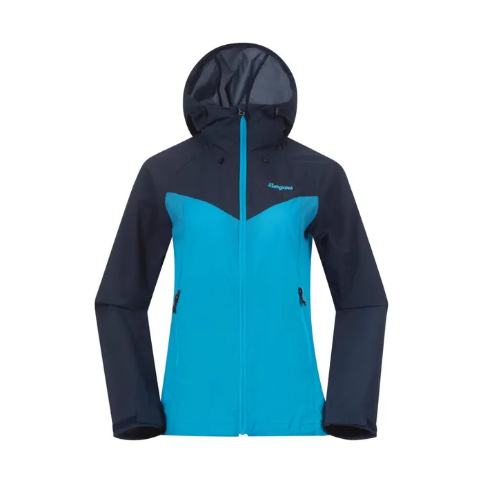 Bergans Of Norway Softshell Jackets Rabot Windbreaker Jacket Aqua Lagoon Navy Blue 8211 Women