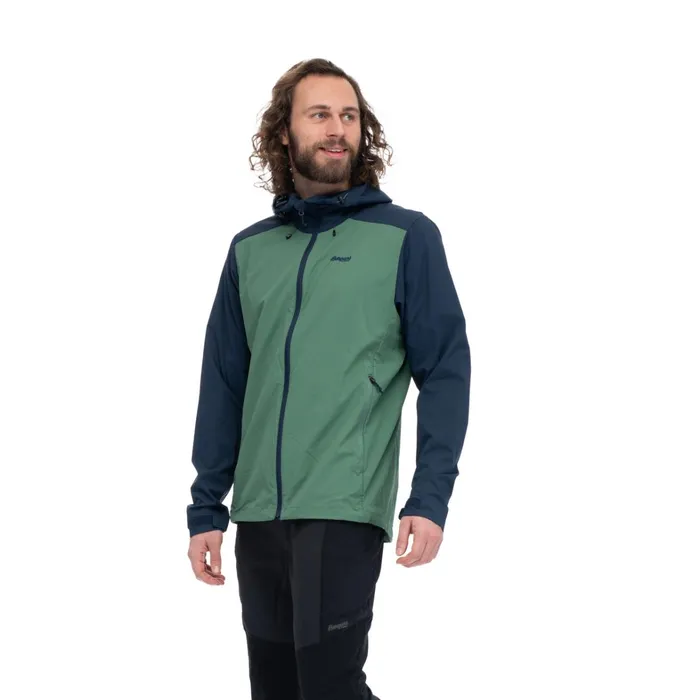 Bergans Of Norway Softshell Jackets Skar Light Windbreaker Jacket Dark Jade Green Navy Blue 8211 Men
