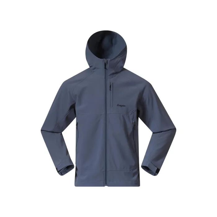 Bergans Of Norway Softshell Jackets Vaagaa Softshell Jacket Hood Granite Blue 8211 Men