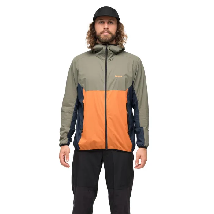 Bergans Of Norway Softshell Jackets Vaagaa Windbreaker Jacket Faded Orange Green Mud 8211 Men Bergans Of Norway Softshell Jackets Vaagaa Windbreaker Jacket Faded Orange Green Mud 8211 Men
