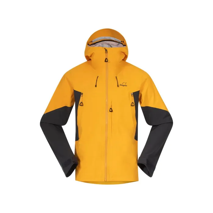 Bergans Of Norway Softshell Jackets Y Mountainline Hybrid Softshell Jacket Mango Yellow Dark Shadow Grey 8211 Men