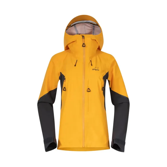 Bergans Of Norway Softshell Jackets Y Mountainline Hybrid Softshell Jacket Mango Yellow Dark Shadow Grey 8211 Women