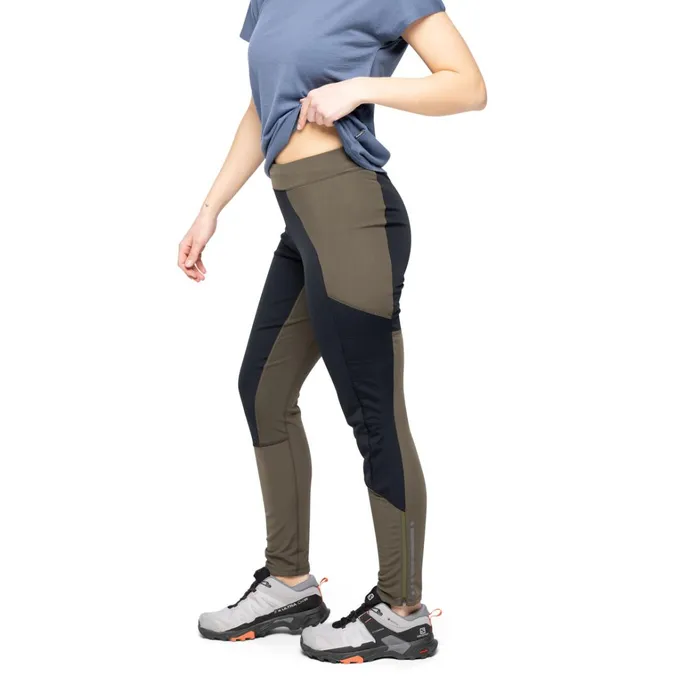 Bergans Of Norway Softshell Pants Flyen Winter Tights Dark Green Mud Black 8211 Women
