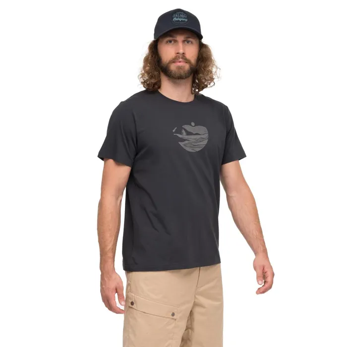 Bergans Of Norway TShirts Nordmarka Organic Cotton Print Tee Dark Shadow Grey 8211 Men