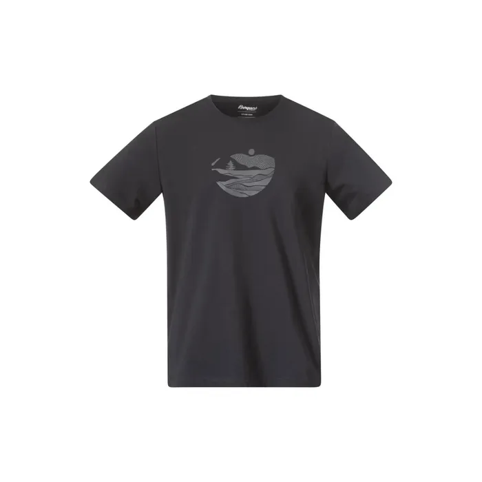 Bergans Of Norway TShirts Nordmarka Organic Cotton Print Tee Dark Shadow Grey 8211 Men