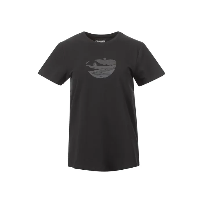 Bergans Of Norway TShirts Nordmarka Organic Cotton Print Tee Dark Shadow Grey Dark Shadow Grey Sunset 8211 Women