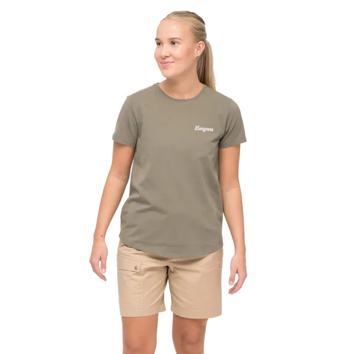Bergans Of Norway TShirts Nordmarka Organic Cotton Print Tee Green Mud 8211 Women Bergans Of Norway TShirts Nordmarka Organic Cotton Print Tee Green Mud 8211 Women