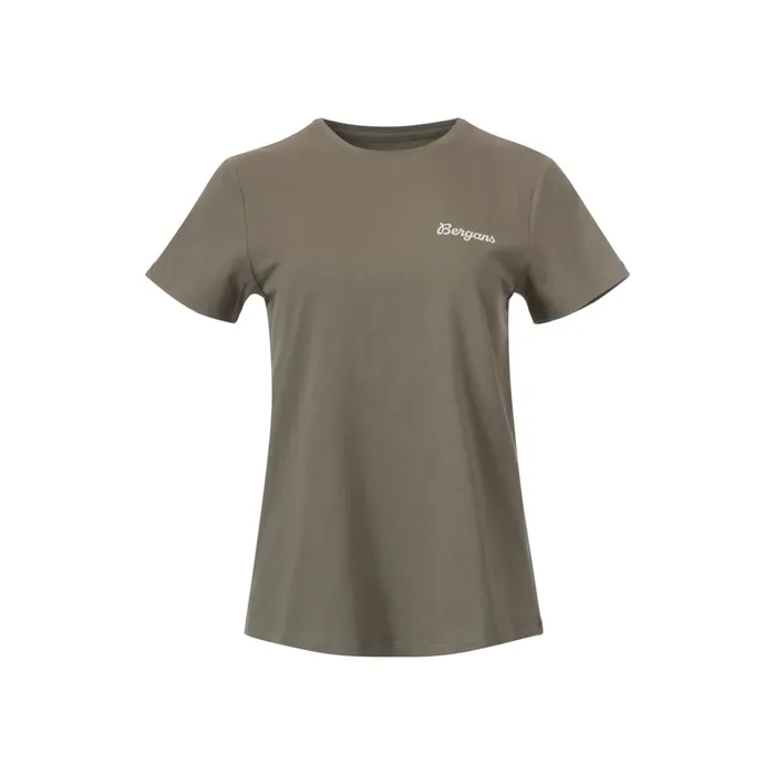 Bergans Of Norway TShirts Nordmarka Organic Cotton Print Tee Green Mud 8211 Women