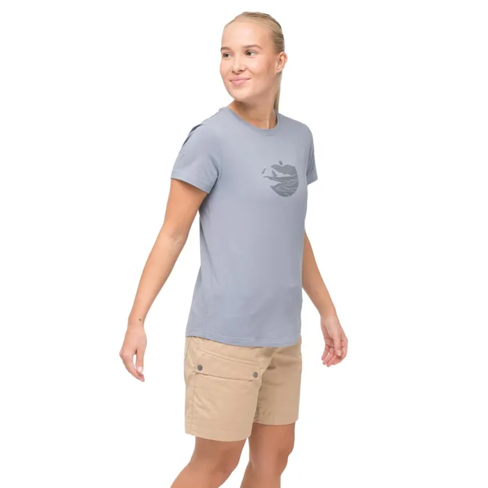Bergans Of Norway TShirts Nordmarka Organic Cotton Print Tee Husky Blue Husky Blue Sunset 8211 Women