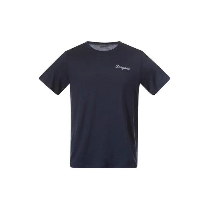 Bergans Of Norway TShirts Rabot Emblem Wool Tee Navy Blue 8211 Men
