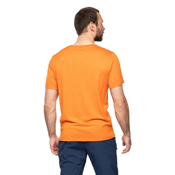 Bergans Of Norway TShirts Rabot Mount Wool Tee Alert Orange 8211 Men