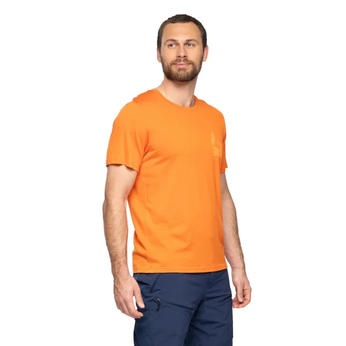 Bergans Of Norway TShirts Rabot Mount Wool Tee Alert Orange 8211 Men