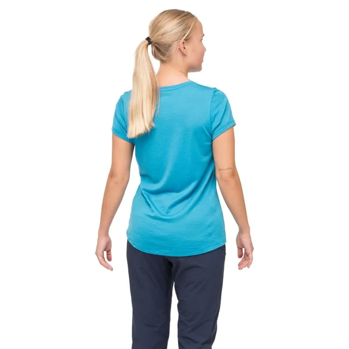 Bergans Of Norway TShirts Rabot Mount Wool Tee Aqua Lagoon 8211 Women