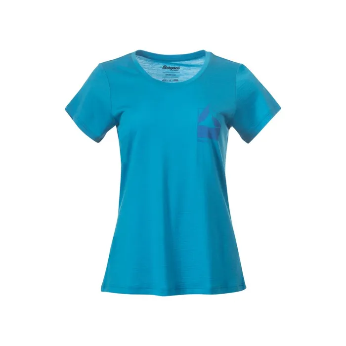 Bergans Of Norway TShirts Rabot Mount Wool Tee Aqua Lagoon 8211 Women