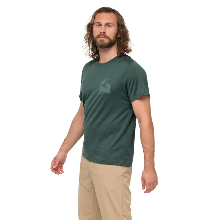 Bergans Of Norway TShirts Rabot Mount Wool Tee Duke Green 8211 Men