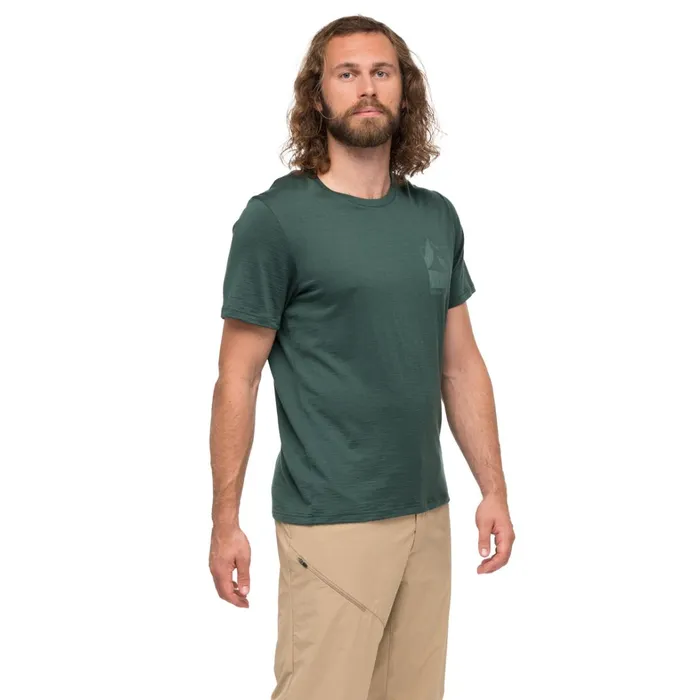 Bergans Of Norway TShirts Rabot Mount Wool Tee Duke Green 8211 Men