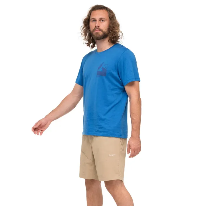 Bergans Of Norway TShirts Rabot Mount Wool Tee Space Blue 8211 Men