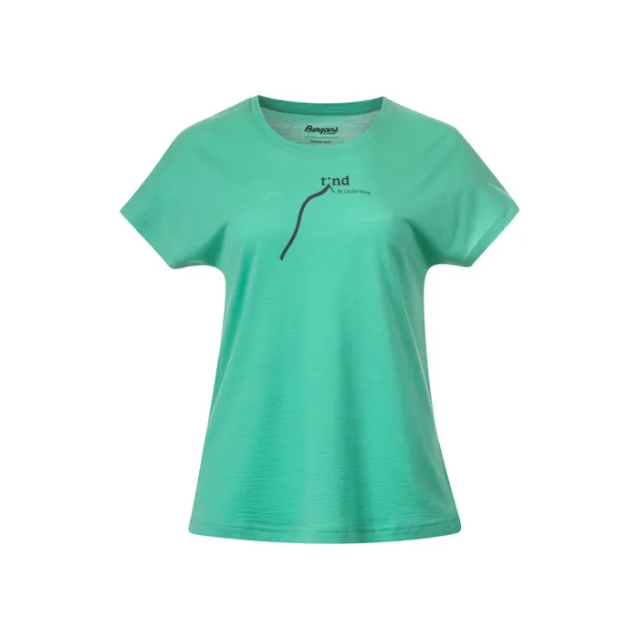 Bergans Of Norway TShirts Tind Altitude Merino Tee Light Malachite Green 8211 Women