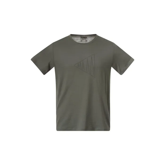 Bergans Of Norway TShirts Vaagaa Adventure Merino Tee Green Mud 8211 Men