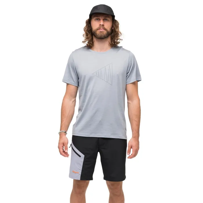 Bergans Of Norway TShirts Vaagaa Adventure Merino Tee Husky Blue 8211 Men