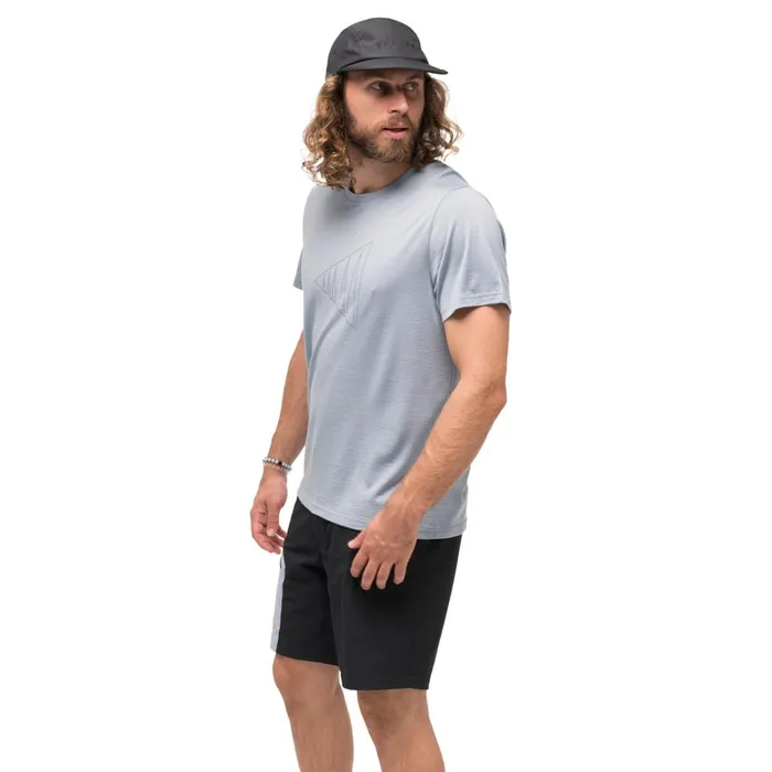Bergans Of Norway TShirts Vaagaa Adventure Merino Tee Husky Blue 8211 Men