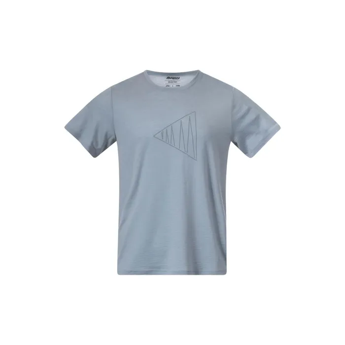 Bergans Of Norway TShirts Vaagaa Adventure Merino Tee Husky Blue 8211 Men