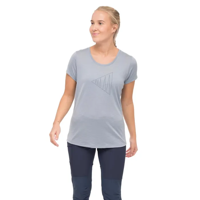 Bergans Of Norway TShirts Vaagaa Adventure Merino Tee Husky Blue 8211 Women