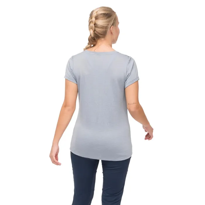 Bergans Of Norway TShirts Vaagaa Adventure Merino Tee Husky Blue 8211 Women