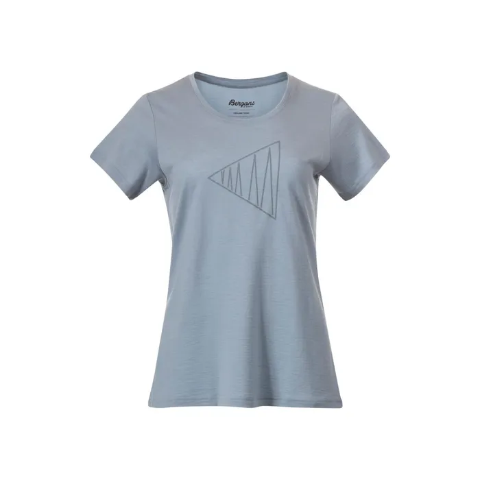 Bergans Of Norway TShirts Vaagaa Adventure Merino Tee Husky Blue 8211 Women