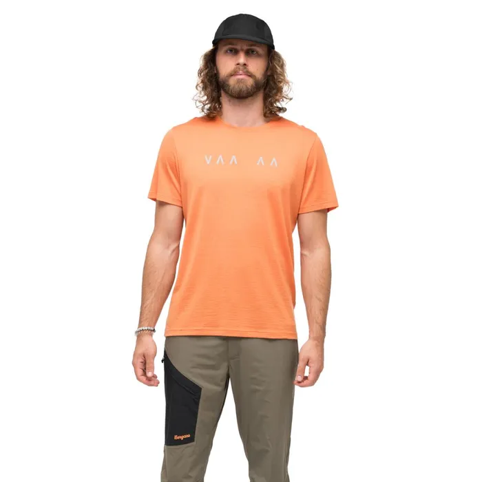 Bergans Of Norway TShirts Vaagaa Explore Merino Tee Faded Orange 8211 Men
