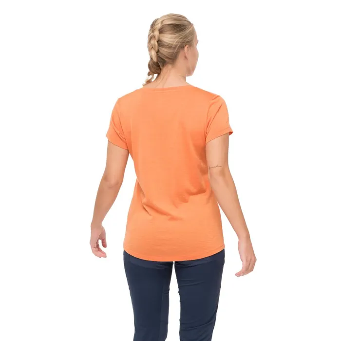 Bergans Of Norway TShirts Vaagaa Explore Merino Tee Faded Orange 8211 Women