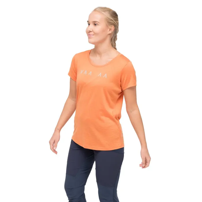 Bergans Of Norway TShirts Vaagaa Explore Merino Tee Faded Orange 8211 Women