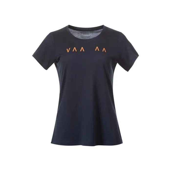 Bergans Of Norway TShirts Vaagaa Explore Merino Tee Navy Blue 8211 Women