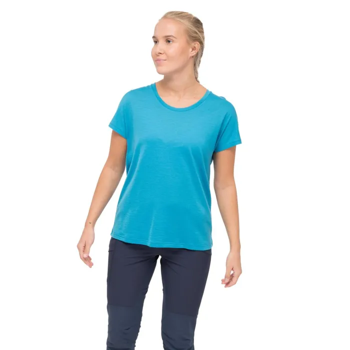 Bergans Of Norway TShirts Whenever Merino Tee Aqua Lagoon 8211 Women