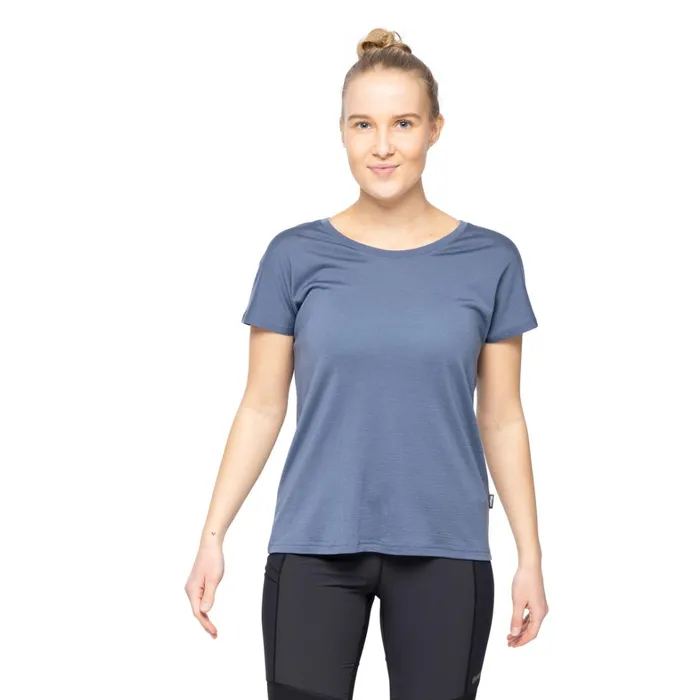 Bergans Of Norway TShirts Whenever Merino Tee Granite Blue 8211 Women