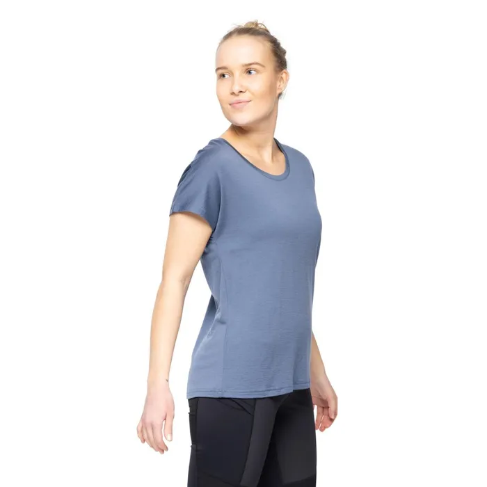 Bergans Of Norway TShirts Whenever Merino Tee Granite Blue 8211 Women