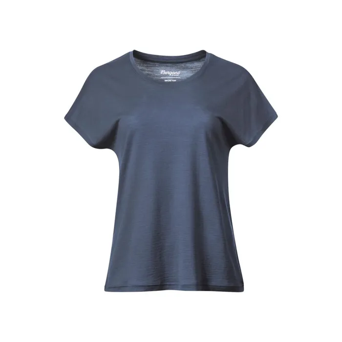 Bergans Of Norway TShirts Whenever Merino Tee Granite Blue 8211 Women