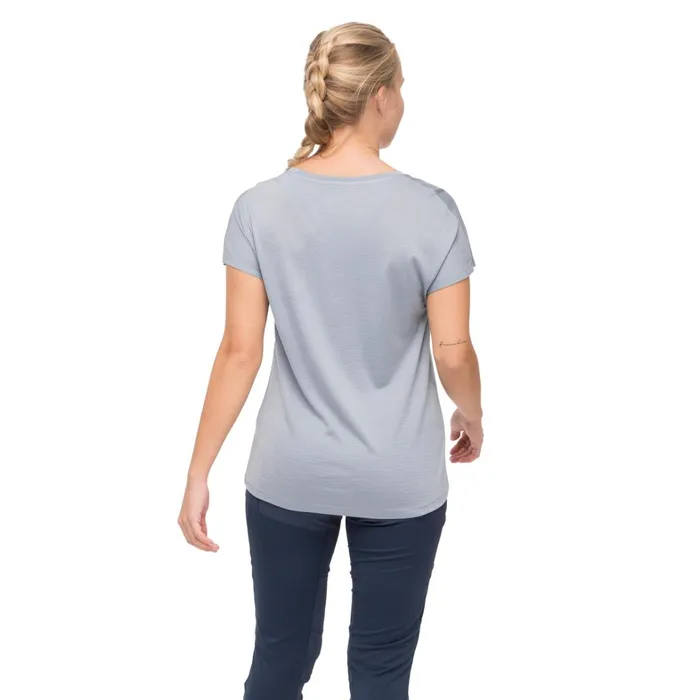 Bergans Of Norway TShirts Whenever Merino Tee Husky Blue 8211 Women
