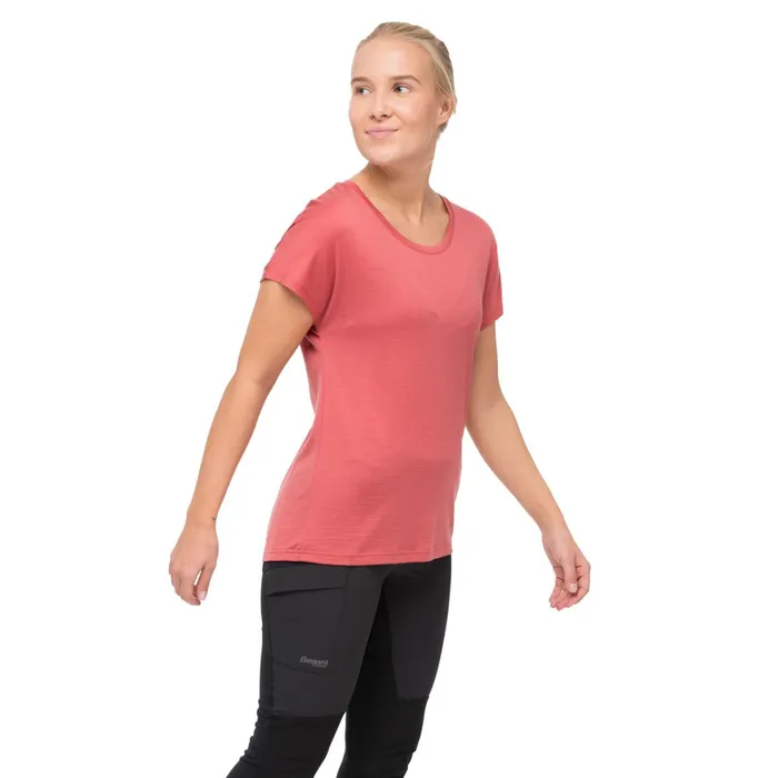 Bergans Of Norway TShirts Whenever Merino Tee Rusty Dust 8211 Women