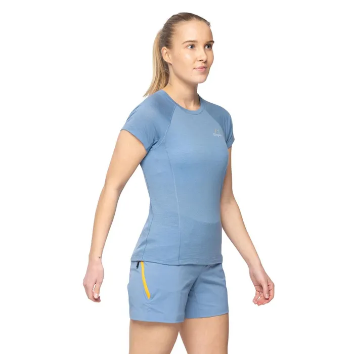 Bergans Of Norway TShirts Y Lightline Merino Tee Elemental Blue 8211 Women