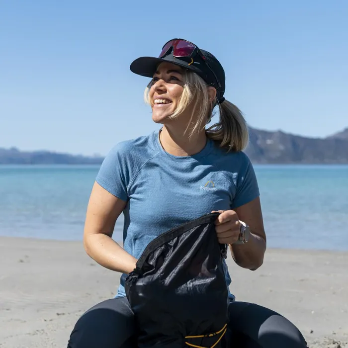 Bergans Of Norway TShirts Y Lightline Merino Tee Elemental Blue 8211 Women