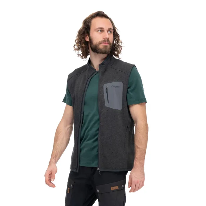 Bergans Of Norway Vests Kamphaug Knitted Vest Dark Shadow Grey 8211 Men