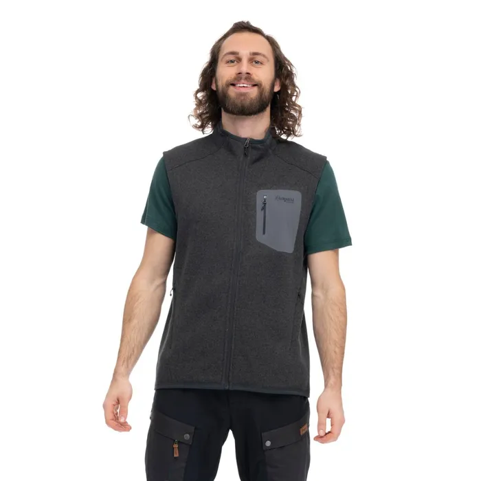 Bergans Of Norway Vests Kamphaug Knitted Vest Dark Shadow Grey 8211 Men