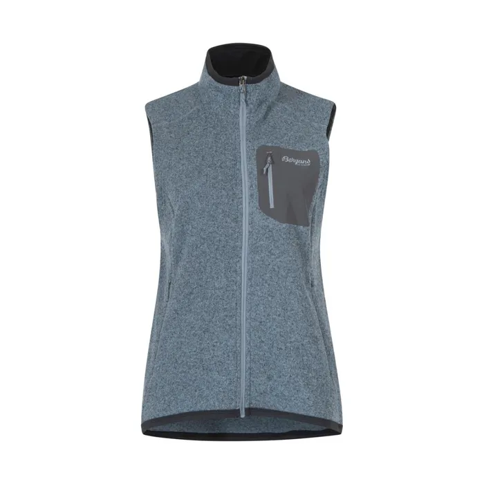 Bergans Of Norway Vests Kamphaug Knitted Vest Husky Blue 8211 Women